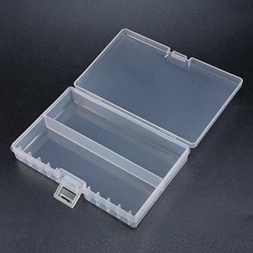 uxcell Прозрачна Пластмасова Правоъгълна Кутия За Съхранение за Носене на Държач за Батерии тип АА