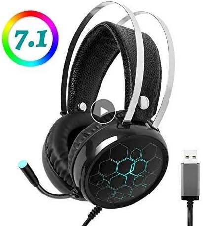Детска Слушалки с външни уши Професионална детска Слушалки 7.1 Gamer Surround Sound, USB Кабел Слушалки с микрофон
