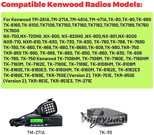 8-Пинов FM Мобилен микрофон Spearker за Kenwood TK-880 TK-980 TK-981 TM-261A TK7108 NX-700