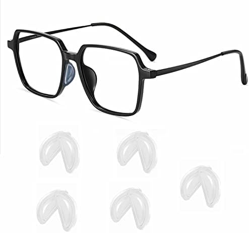 Носа облицовка За Очила, Лепило за Меки Силиконови Носа Облицовка с Въздушна камера, за Очила, Пластмасови Рамки за Слънчеви очила (Прозрачен / 3.5 мм), 5 Двойки