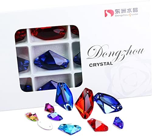 Кристални Кристали Дунчжоу скъпоценни Камъни с плоска задната част на Кристални Кристали за Бродерия, пришивание Страз, Смесване на цветове и форми