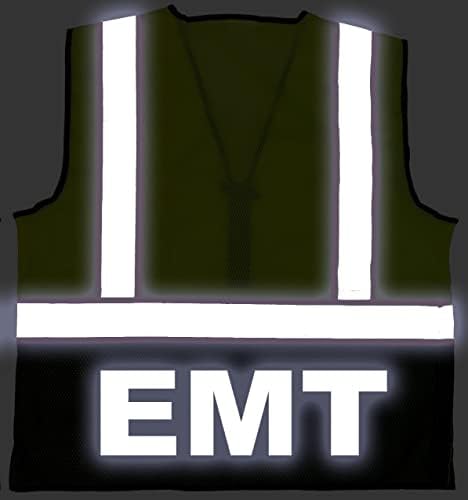 Жилетка за безопасност Qraphic Tee EMT Survivor, тип R, клас 2, с светлоотразителен логото отпред и отзад.