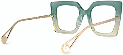 Zeelool Шик Извънгабаритни Дебели Квадратни Сини Светозащитные Очила за Жени на UV400 Защитни Очила Qatar ZOP01892