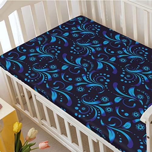Чаршаф за легло в стила на Кралския син цвят, Стандартна чаршаф за матрак на детско креватче Меки и дишащи Кърпи - Отлични за стая на момче или момиче, или на детето, 2