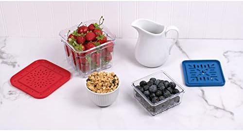 Полупинтовая Кутия за продукти HIC Кухня BerryFresh, Синя, не съдържа BPA