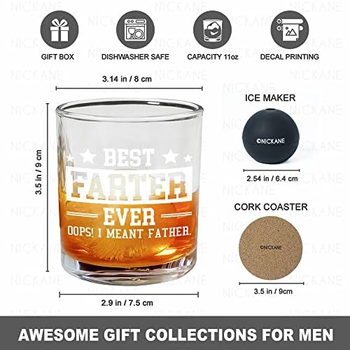 Чаша за уиски NICKANE на 11 грама Подаръци със старомодния стил за мъже | най-Добрите в историята на баща Нелепо Чаши За уиски | Подаръци за Коледа, рожден Ден, Ден на баща?