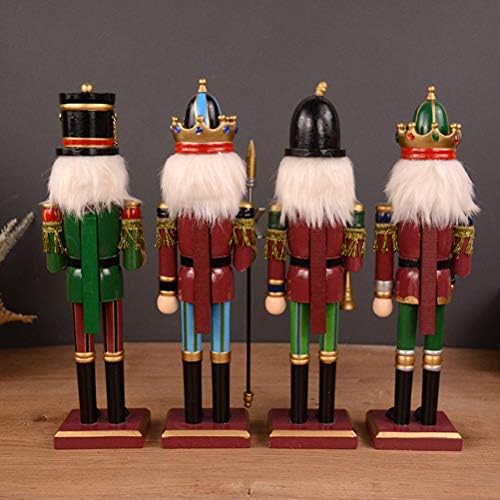 Abaodam Дървена Кукла Войник Декор Домакински Вкусен Войници Занаяти (Случаен Стил от 30 см) за Коледна украса