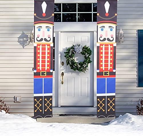 SOIMISS Коледна Украса Коледен Банер Лешникотрошачката Банер Украса Плат Стикер На Вратата на Дома на Декора В Помещението