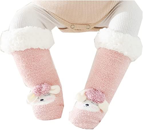 Бебешки Дълги Чорапи-тръбички от Вълна от овце, Детски Чорапи На Пода, Сгъстено Детски Чорапи, Зимни Нови Дълги Чорапи за Малки Момичета