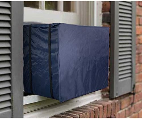 На кутията на климатика Qualward Прозорец за външно блок, Капак на климатик за външно прозорци с Малки размери - 21,5 W x 16 G x 15Инча, Синьо