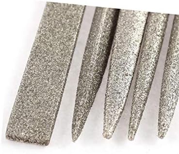 X-DREE Комплект плоски мини-напильников за резби в метал, стъкло, камък с диамант покритие, 5 бр. (Метал, Видрио Пьедра, Диамант, рекубиерто, диамант план, Мини-съединени?