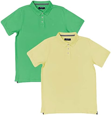 Мъжки Памучен риза с къси ръкави Pique от Andrew Scott Обикновен cut | Класически Поло с къс ръкав - Multi Pack