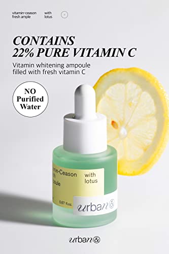 Urbanand Vitamin-Ceason Fresh Ampoule | Корейска Серум за корекция на тъмни петна с витамин С Премиум-клас за лице