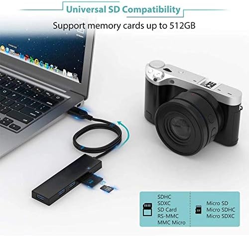 TWDYC USB Хъб 3,0 Адаптер, Четец на Карти USB Сплитер за Лаптоп USB 3.0 Хъб за КОМПЮТРИ и Компютърни Аксесоари