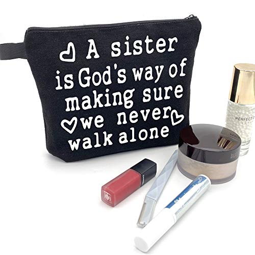 HomeLove Inc. Сестра - това е Божият начин да се уверите, че Ние никога не трябва да излизат сами Черна Косметичка За Грим, чанта, Комплект Тоалетни принадлежности, Подаръц