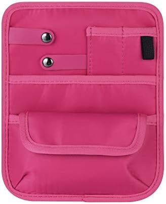 Beautyflier Найлонова чанта-органайзер за медицинска сестра с 4 джоба, джоб за Аксесоари, Чанта за инструменти, Определени за медицински грижи (САМО за НОСЕНЕ) (ярко розов