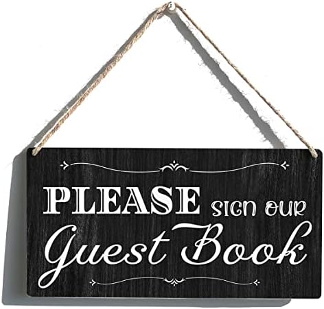 Подарък Знак за книга за Гости Селска Къща, Моля, Подпишете Нашата книгата за Гости, Дървен Окачен Знак, Табела,