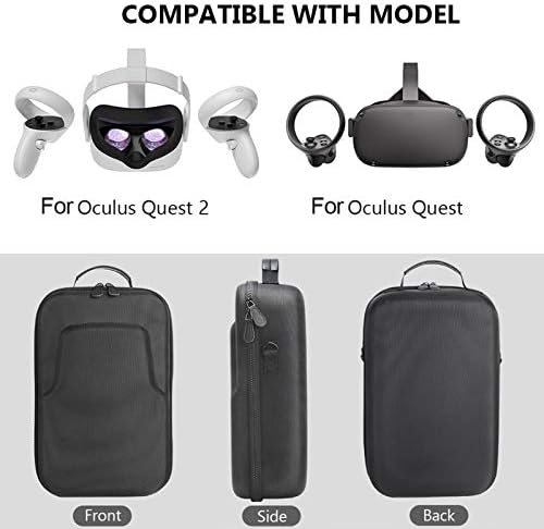 Aeihevo Чанта за носене Oculus Quest 2 | Гейм слушалки за виртуална реалност и аксесоари за контролери | Водоустойчив