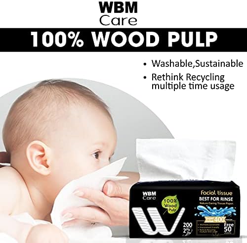 Кърпички за лице WBM Care е с аромат на Лавандула, 200 листа, в пакет по 20 броя, брой 20 броя