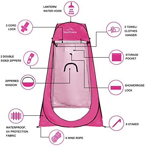 Вашият избор на Палатка за Уединение - Всплывающая Палатка за Душ и Тоалетна Преносими Къмпинг Подслон за Уединение Височина 6,2 метра с чанта за носене на открито Н?