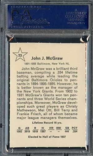 MLB бейзбол 1961 Golden Press 23 Джон Mcgraw PSA 9 Ню Йорк Джайентс