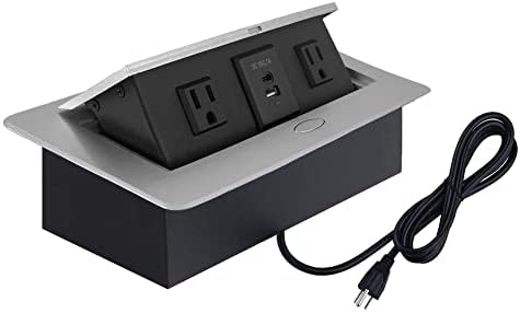 DESI всплывающая Изход за Конферентна маса Power Box със Зарядно устройство USB C за Домашен Офис Заседателна маса
