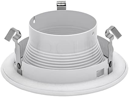 [24 опаковки] PROCURU 4 Вградена Метално покритие Can Light с Степенна преграда, Бял