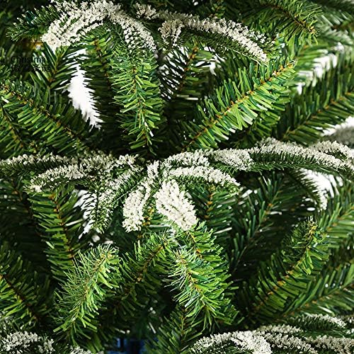 Навесная Изкуствена Коледна елха DULPLAY 6,8 метра от Премиум-клас Със Сняг Флокированием на панти Са изцяло метална Крака, Без подсветка за празнична украса-Зелен 6,8 фу