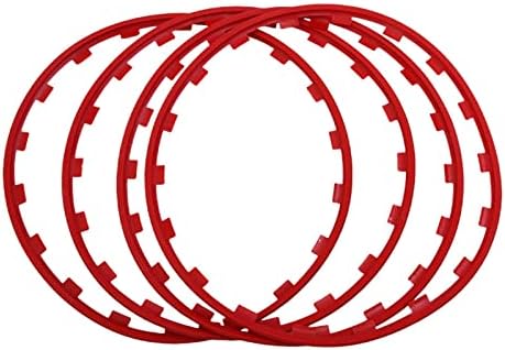 QINTEX е Съвместим с модел на Tesla 3/Y 2017-2022 Гумено Защитно пръстен на главината 18/19/20 инча, 4 бр., лигавицата на ръба на колелата, стикер против надраскване, покритие (Цвят: 4