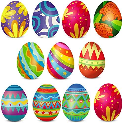 20 Листа Стикери за Великденски Яйца, Стикери за Декорация на Великденски Яйца, Стикери за Стена, Цветни Стикери