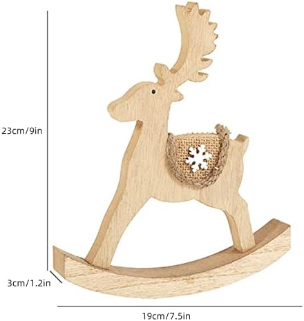 Коледна Декорация на Дома, Дървени Орнаменти Коледни Креативни Триизмерни Дървени Мини-Лосове Набор от декоративни елементи за Дървени Кон