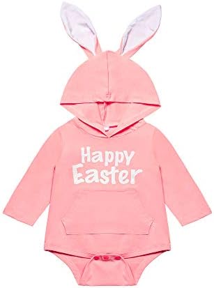 Комплект дрехи За Малките Момичета, Сладък Гащеризон с Великденски Яйца, Забавна Hoody С Качулка