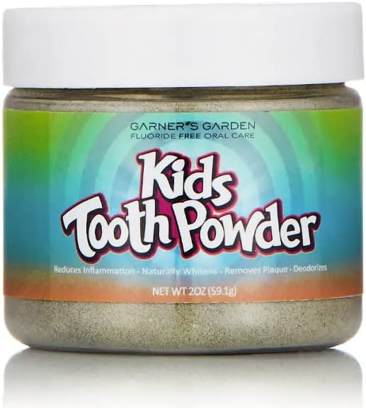 Детска паста за прах от Garner's Garden-Активен Зъбен прах За грижа за устната кухина Без Флуор, Е 2,0 Мл
