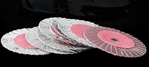 Xucus 10 бр. Шлифовъчни дискове с капак във формата на цвете, шлифовъчни дискове за ъглошлайф, 100 mm x 16 mm, Размер на 80/320 - (Обяснения: 320)