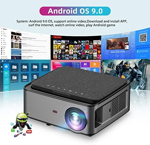 XXXDXDP Ga828 на цял екран за проектор 1920x 1080p Projetor Android 9,0 Видеобумерный led 3D домашно кино (цвят: версията