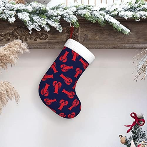 Сладки Коледни Чорапи с Червена Омар от Варфа, Украшения за Елхи, Коледни Чорапи за Коледа на Празнични партита, Подаръци 18