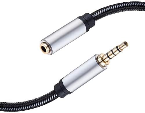 Удължител Аудиомикрофона 1,5 Метра, 3,5 мм Удължител за слушалки, Aux И 4 Щифта Штекерный конектор удължителен кабел Стерео между мъжете и жените Сплетен кабел за слуша?