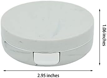 FEILIBAY 2 опаковки, мрамор калъф за контактни лещи, универсален пътен контейнер за контактни лещи, определени за