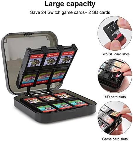 Калъф за игра на карти с Флага на сащ за устни за ключ с Индивидуален Дизайн Switch Lite Преносим Кутия За Съхранение с 24 Слота за карти игра