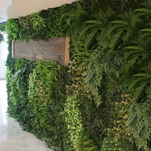 YNFNGXU Реалистична Зелена Растителна панел Изкуствена плет Екран за уединение Тревата (50x50 cm) Вътрешна и външна стена на