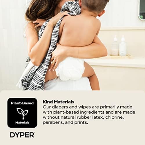 DYPER Вискоза от Бамбук Бебешки Пелени Размер 6 + 5 Опаковки Мокри Кърпички | Естествени съставки|, Изработени от материали