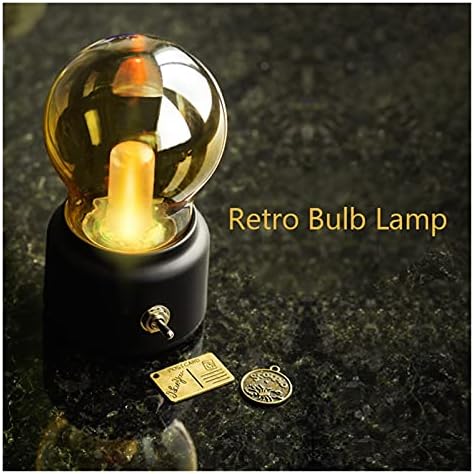 FANGGIRL Домашен USB Малка нощна светлина, Лампа с крушка в Ретро стил, която се презарежда Декоративни Нощни