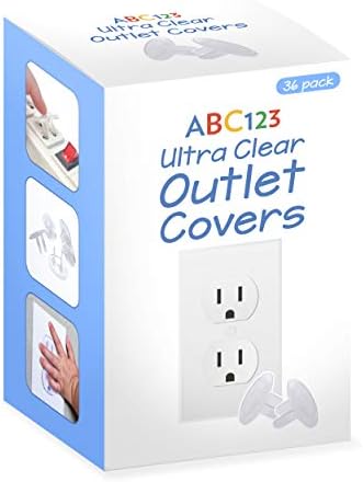 ABC123 - Защитни капачки за контакти (36 бр. в опаковка), Защитаващи електрически контакти от деца - Защита за стенни фасунги