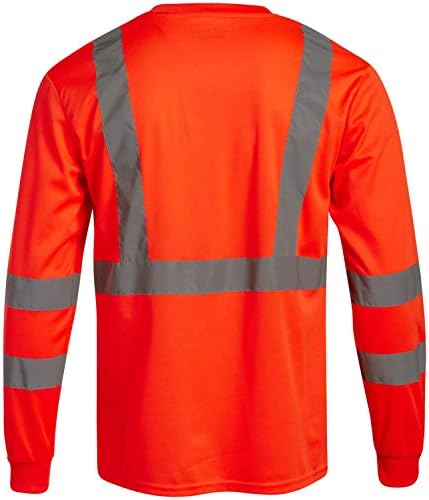 Мъжка риза с повишена видимост ANSI /ISEA клас 3 Bass Creek Outfitters – 2 Защитно опаковане на ризи за строителство: