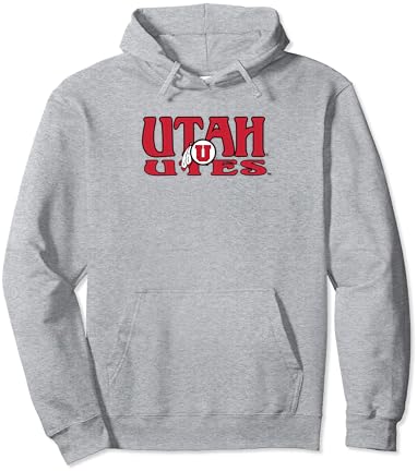 Utah Utes Забавни Icon Официално Лицензиран Пуловер с качулка