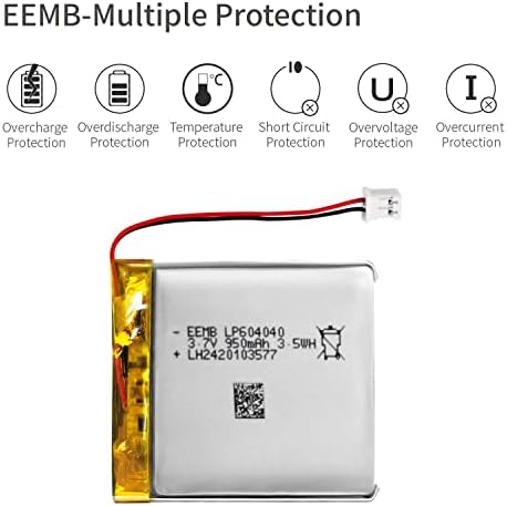 EEMB Литиево-полимерна батерия 3,7 950 mah 604040 Lipo Акумулаторна Батерия с кабелен конектор JST за динамика и безжични устройства - Потвърждаване на поляритета на устройство