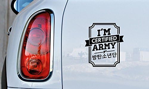 Сертифицирана от BTS Армията Автомобили Vinyl Стикер, Стикер на Бронята, Стикер за Автомобил, на Предното Стъкло, Потребителски