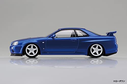 Комплект модели Aoshima Nissan Skyline R34 GTR Custom Wheel (Bayside Blue) в мащаб 1:32