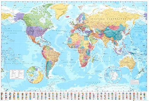 Плакат с карта на света GB eye World