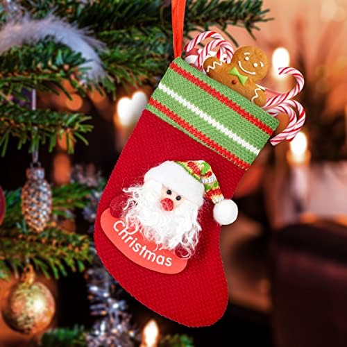 Комплект коледни чорапи DECFINE Santa с дължина 2 7 инча (Santa-S-S2)